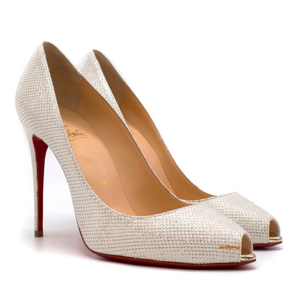 Christian Louboutin Tiber 100mm lame pumps - Picture 1 of 7